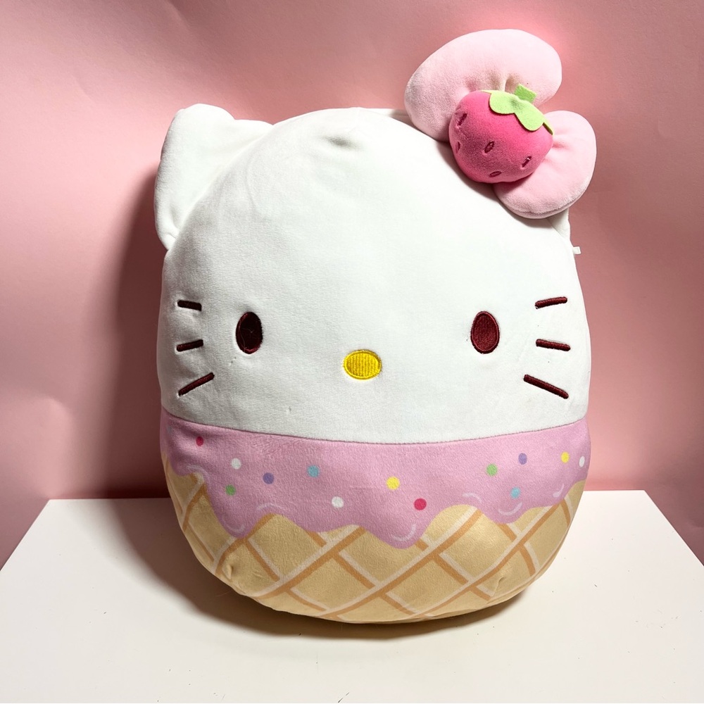 Y2k Sanrio hello kitty squishmallow ice cream plush